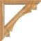 Ekena Millwork Merced Slat Rough Sawn Bracket w/ Offset Brace, Western Red Cedar, 6"W x 40"D x 40"H BKT0604X40X40MRC06RWR - alternate 2